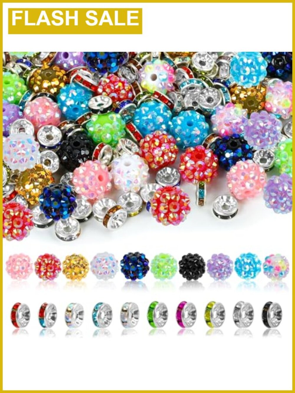 250 Pcs Crystal Rhinestone Beads for Pens and Jewelry Making 12mm Resin